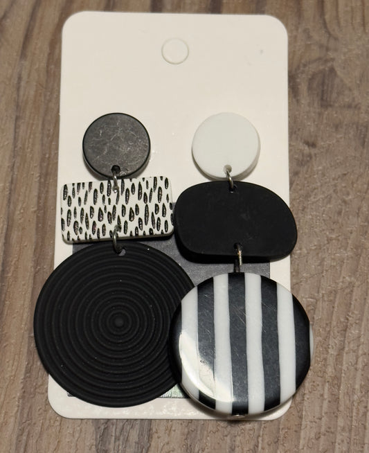 Brincos Preto/Branco