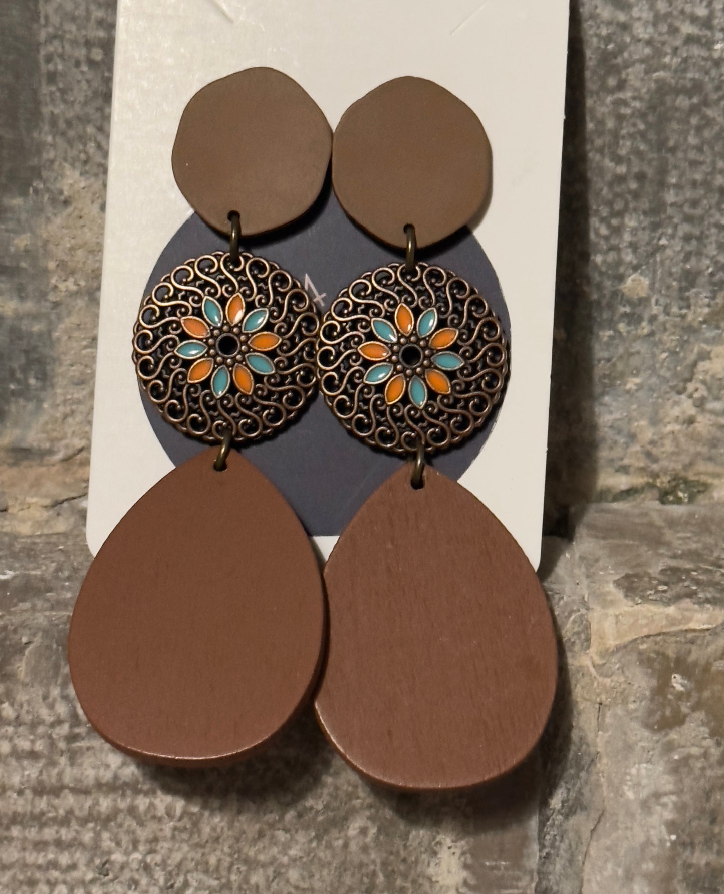 Brincos Boho Brown
