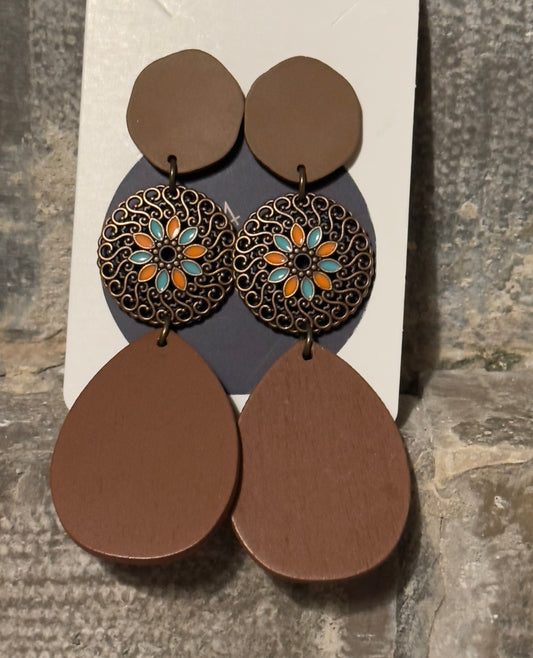 Brincos Boho Brown