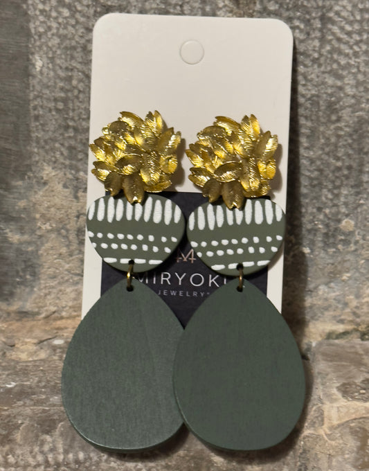 Brincos Forest Green
