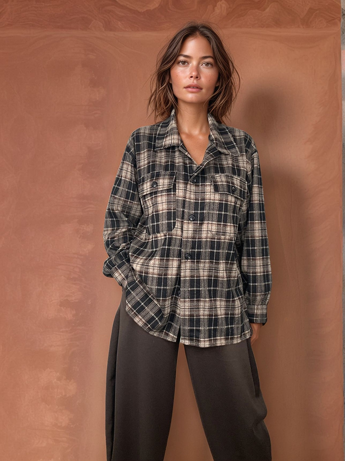 Camisa Xadrez com Bolsos