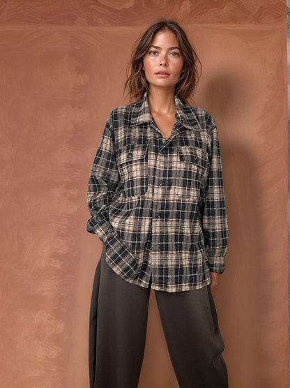 Camisa Xadrez com Bolsos