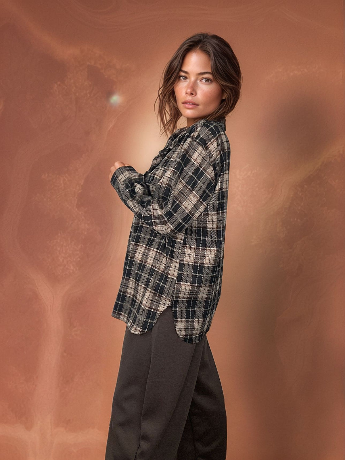 Camisa Xadrez com Bolsos