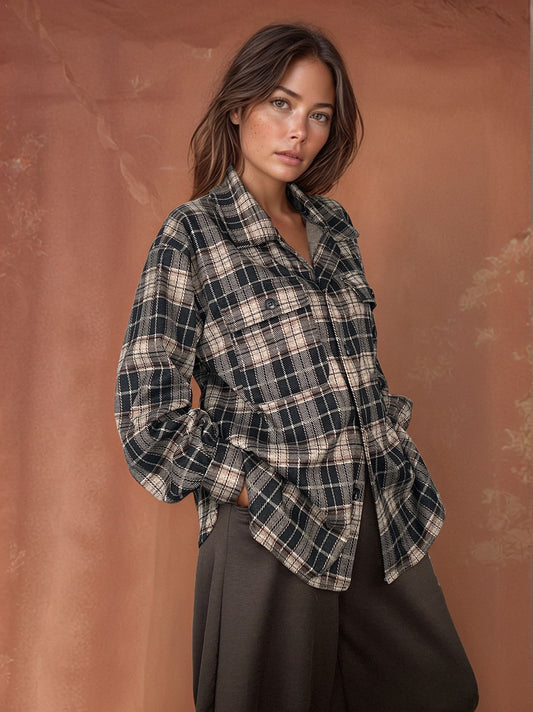 Camisa Xadrez com Bolsos